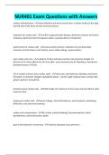 NUR401 Exam Questions with Answers