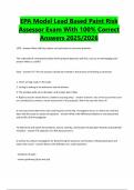 EPA Model Lead Based Paint Risk Assessor Exam With 100&percnt; Correct Answers 2025&sol;2026