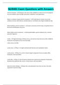 NUR401 Exam Questions with Answers