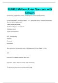 NUR401 Midterm Exam Questions with Answers 