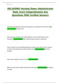 OKLAHOMA Nursing Home Administrator State Test &vert; Comprehensive Key Questions With Verified Answers 