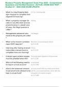 Montana Property Management Exam Prep 2025 - Comprehensive Questions and Verified Answers - ACTUAL EXAM 2025 TEST - Graded A&plus; - 2025-2026 EXAM UPDATE