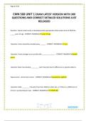 CMN 568 UNIT 1 EXAM LATEST VERSION WITH 300 QUESTIONS AND CORRECT DETAILED SOLUTIONS JUST RELEASED 