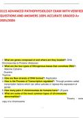 D115 ADVANCED PATHOPHYSIOLOGY EXAM WITH VERIFIED QUESTIONS AND ANSWERS 100&percnt; ACCURATE GRADED A&plus; 2025&sol;2026 