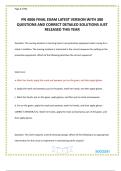 PN 4006 FINAL EXAM LATEST VERSION WITH 380 QUESTIONS AND CORRECT DETAILED SOLUTIONS JUST RELEASED THIS YEAR 