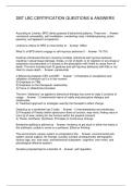 DBT LBC CERTIFICATION QUESTIONS & ANSWERS
