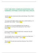 TAM CARD TEST COMPLETE QUESTIONS AND VERIFIED ANSWERS LATEST 2025-2026 UPDATE