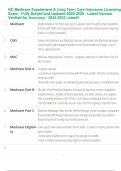 NC Medicare Supplement & Long Term Care Insurance Licensing Exam - Fully Solved and Updated 2025-2026 - Latest Version Verified for Accuracy - 2024-2025 Latest&excl;&excl;