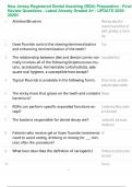 New Jersey Registered Dental Assisting &lpar;RDA&rpar; Preparation - Final Review Questions - Latest Already Graded A&plus; - UPDATE 2025-2026&excl;&excl;