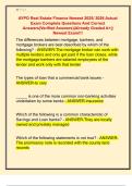 AYPO Real Estate Finance Newest 2025&sol; 2026 Actual  Exam Complete Questions And Correct  Answers&lpar;Verified Answers&rpar;&vert;Already Graded A&plus;&vert;&vert;  Newest Exam&excl;&excl;&excl; 
