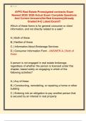 AYPO Real Estate Promulgated contracts Exam  Newest 2025&sol; 2026 Actual Exam Complete Questions  And Correct Answers&lpar;Verified Answers&rpar;&vert;Already  Graded A&plus;&vert;&vert; Latest Exam&excl;&excl;&excl;