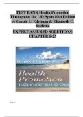 Health Promotion Throughout the Life Span (10th Edition) – Carole L. Edelman & Elizabeth C. Kudzma – Complete Test Bank with Verified Answers