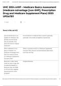 UHC 2024 AHIP - Medicare Basics Assessment &lpar;Medicare Advantage &lbrack;non-SNP&rsqb;&comma; Prescription Drug and Medicare Supplement Plans&rpar; 2025 UPDATE&excl;&excl;