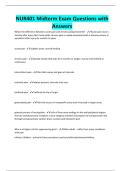 NUR401 Midterm Exam Questions with Answers 