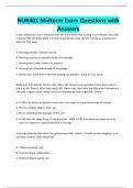 NUR401 Midterm Exam Questions with Answers 
