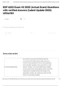 EDF 6225 Exam &num;2 2025 &lpar;Actual Exam&rpar; Questions with verified Answers &lpar;Latest Update 2025&rpar; UPDATE&excl;&excl;
