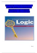 A Concise Introduction to Logic &ndash; 14th Edition &lpar;Patrick Hurley&rpar; &vert; Complete Test Bank with Verified Answers