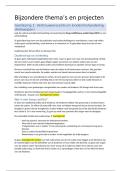 Samenvatting bijzondere thema's en projecten