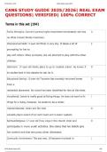 CANS Exam 2 &lpar;2025&sol;2026&rpar; &vert; Verified Questions & Answers &vert; 100&percnt; Updated Study Guide