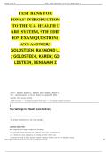 Test Bank For Jonas' Introduction to the U&period;S&period; Health Care System 9th Edition By Raymond L&period; Goldsteen&comma; DrPH&comma; MA&semi; Karen Goldsteen&comma; PhD&comma; MPH&semi; Benjamin Goldsteen&comma; MBA 9780826174024 Chapter 1-13 Complete Guide &period;