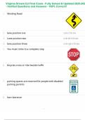 Virginia Drivers Ed Final Exam - Fully Solved & Updated 2025-2026 - Verified Questions and Answers - 100&percnt; Correct&excl;&excl;