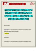 PACKAGE DEAL&colon;&colon;&colon; IUPUI BIOLOGY K101 EXAMS WITH MIDTERM & FINALS ACTUAL 2025&sol;2026 Q&A 100&percnt; PASS