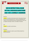 HIS104 MYRUP FINAL EXAM ACTUAL 2025&sol;2026 QUESTIONS AND 100&percnt; CORRECT ANSWERS