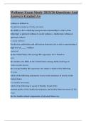 Wellness Exam Study 2025&sol;26 Questions And Answers Graded A&plus;