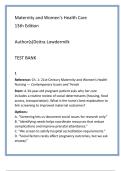 Ultimate Maternity Nursing Test Bank &mdash; Lowdermilk 13th Edition &vert; Comprehensive NCLEX & HESI Review&colon; 20 Verified NCLEX-Style Questions Per Chapter with Detailed Rationales