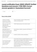 wound certification Exam &lpar;2025&rpar; UPDATE Verified Questions And Answers &vert; With 100&percnt; Correct Answers graded A&plus; Guaranteed Success&excl;&excl;