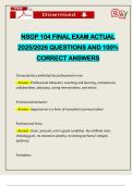 NSGP 104 FINAL EXAM ACTUAL 2025&sol;2026 QUESTIONS AND 100&percnt; CORRECT ANSWERS