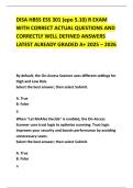DISA HBSS ESS 301 &lpar;epo 5&period;10&rpar; R EXAM WITH CORRECT ACTUAL QUESTIONS AND CORRECTLY WELL DEFINED ANSWERS LATEST ALREADY GRADED A&plus; 2025 &ndash; 2026