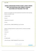 DAVIES ULTRASOUND PHYSICS EXAM 2 LATEST UPDATE WITH 350 QUESTIONS AND CORRECT DETAILED SOLUTIONS JUST RELEASED THIS YEAR
