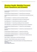 Shadow Health&colon; Mobility Focused Exam Questions and Answers 