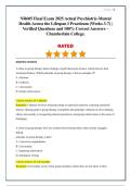 NR605 Final Exam 2025 Actual Psychiatric-Mental Health Across the Lifespan I Practicum &lpar;Weeks 3-7&rpar; &vert; Verified Questions and 100&percnt; Correct Answers &ndash; Chamberlain College