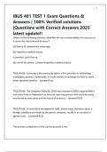 IBUS 401 TEST 1 Exam Questions & Answers &vert; 100&percnt; Verified solutions &vert;Questions with Correct Answers 2025 latest update&excl;&excl;