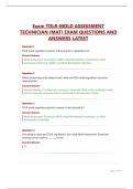 TDLR-MOLD ASSESSMENT TECHNICIAN &lpar;MAT&rpar; EXAM QUESTIONS AND ANSWERS LATEST