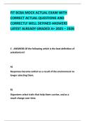 FIT BCBA MOCK ACTUAL EXAM WITH CORRECT ACTUAL QUESTIONS AND CORRECTLY WELL DEFINED ANSWERS LATEST ALREADY GRADED A&plus; 2025 &ndash; 2026