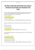 PN FINAL EXAM 500 QUESTIONS AND CORRECT DETAILED SOLUTIONS JUST RELEASED THIS YEAR