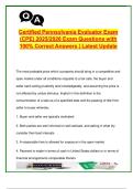 Certified Pennsylvania Evaluator Exam &vert; 100&plus; Questions on Property Valuation&comma; Real Estate Principles&comma; Appraisal Methods &vert; 2025&sol;2026