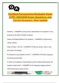 CERTIFIED PENSYLVANIA EVALUATOR  EXAM COMPLETE PACKAGE DEAL