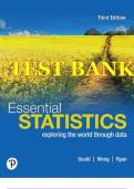 Test Bank for Introductory Statistics Exploring the World Through Data 3rd Edition