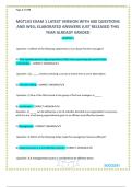 MGT103 EXAM 1 LATEST VERSION WITH 600 QUESTIONS AND WELL ELABORATED ANSWERS JUST RELEASED THIS YEAR ALREADY GRADED