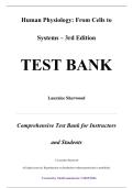 Test Bank &mdash; Human Physiology&colon; From Cells to Systems&comma; 3rd Canadian Edition &mdash; Lauralee Sherwood