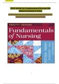 Test Bank for Fundamentals of Nursing 12th Edition &lpar;Elsevier&comma; 2025&rpar; by Potter&comma; Perry and Stockert&comma; Isbn No&semi; 9780443124068&comma; all 50 Chapters Covered&period;