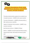 Fresenius Hemodialysis Study Guide &vert; 150&plus; Verified Q&A &vert; Dialysis Procedures&comma; Water Treatment&comma; Electrolytes&comma; Safety Protocols &vert; 2025&sol;2026