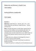 Maternity Nursing Test Bank &mdash; Lowdermilk 13th Edition &lpar;Digital&rpar; &mdash; Comprehensive NCLEX&sol;HESI Review with 20 Verified Maternity Nursing Questions per Chapter&comma; Detailed Rationales & Clinical Judgment Prep