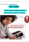 Test Bank for Understanding Psychology&comma; 15th Edition by Robert Feldman EXAM QUESTIONS AND ANSWERS RATED A&plus;
