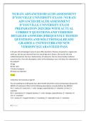 NUR 631 ADVANCED HEALTH ASSESSMENT  D&rsquo;YOUVILLE UNIVERSITY EXAM &sol; NUR 631  ADVANCED HEALTH ASSESSMENT  D&rsquo;YOUVILLE UNIVERSITY EXAM  PREPARATION 2025&sol;2026 WITH ACTUAL  CORRECT QUESTIONS AND VERIFIED  DETAILED ANSWERS &vert;FREQUENTLY TESTED  QUESTIONS AND SOLUTIO