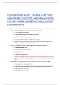 OHIO ENGINEER EXAM   PRATICE QUESTIONS  AND CORRECT ANSWERS &lpar;VERIFIED ANSWERS&rpar;  PLUS RATIONALES 2025&vert;2026 Q&A &vert; INSTANT  DOWNLOAD PDF 